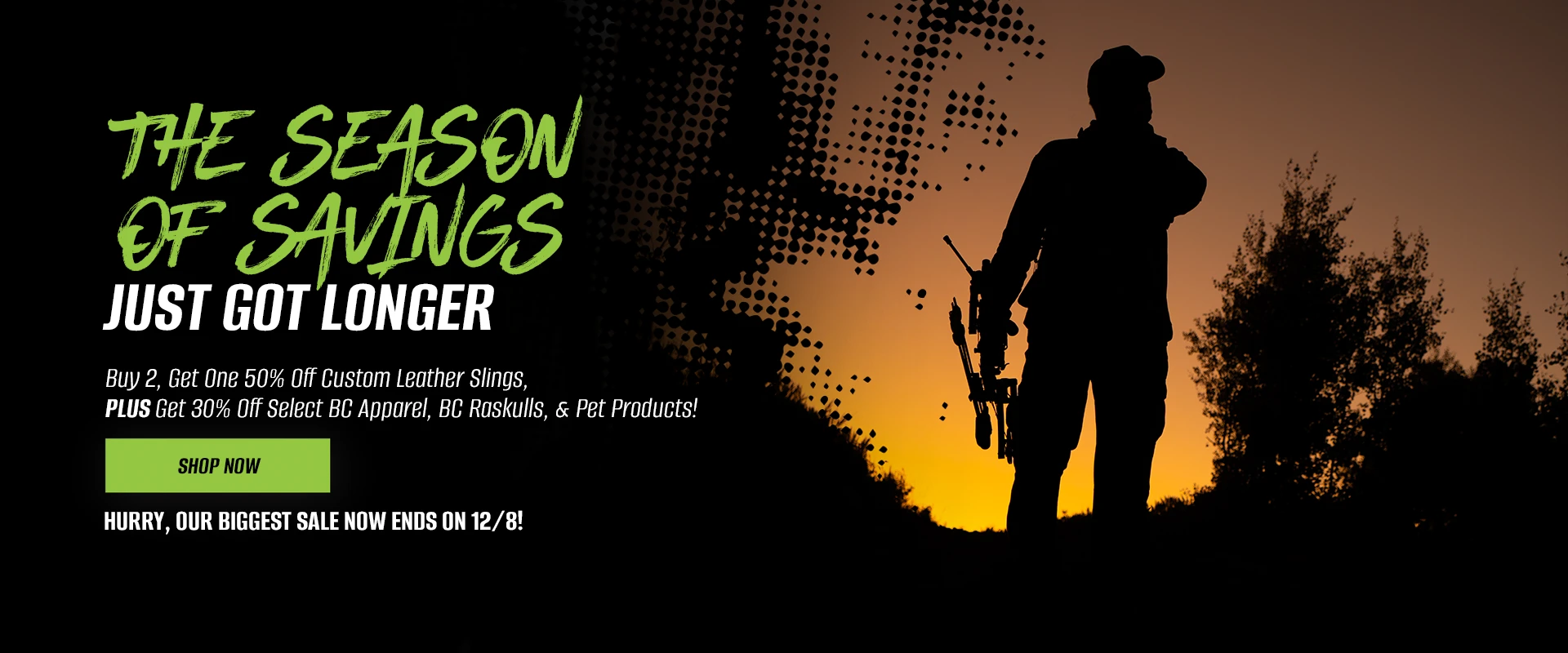 bone collector extended black friday leather sling sale 2025 desktop banner